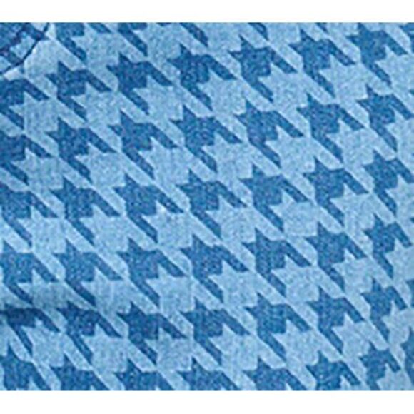 Isaac Mizrahi Live! Women's Pants Sz 18 Tall True Denim Houndstooth Teal A628005 - Picture 3 of 4